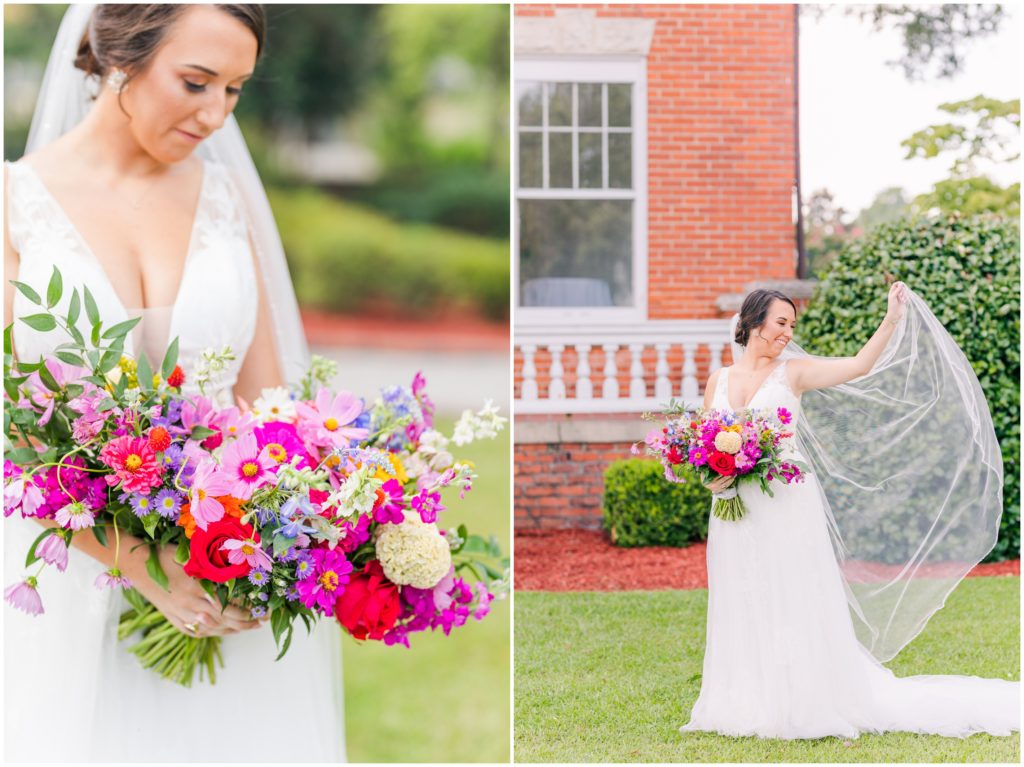Bridal portraits at The Machaven Rocky Mount