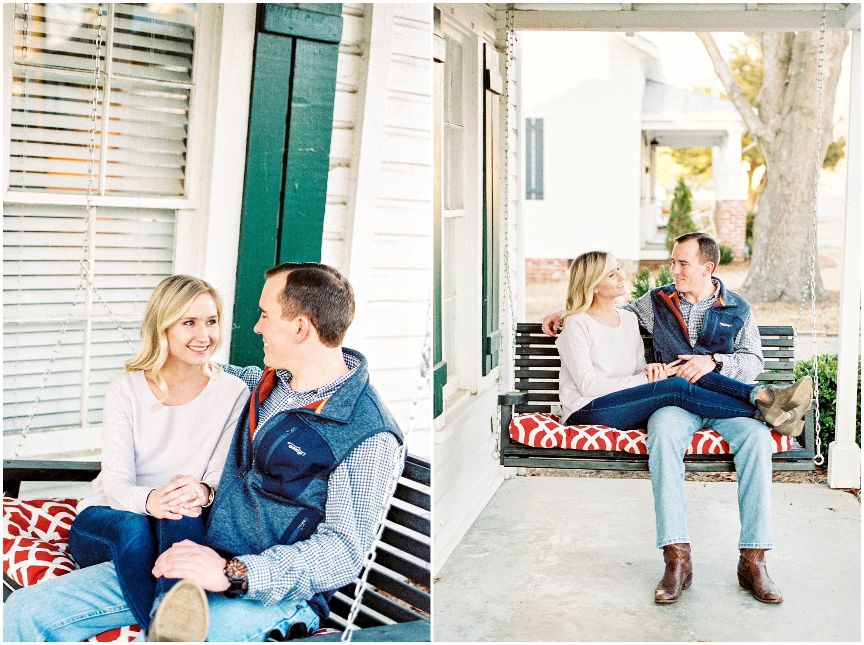Rocky Mount Engagement Session Rose Hill Plantation NC Engagement Session Bright and Coloful Wedding Photography Film