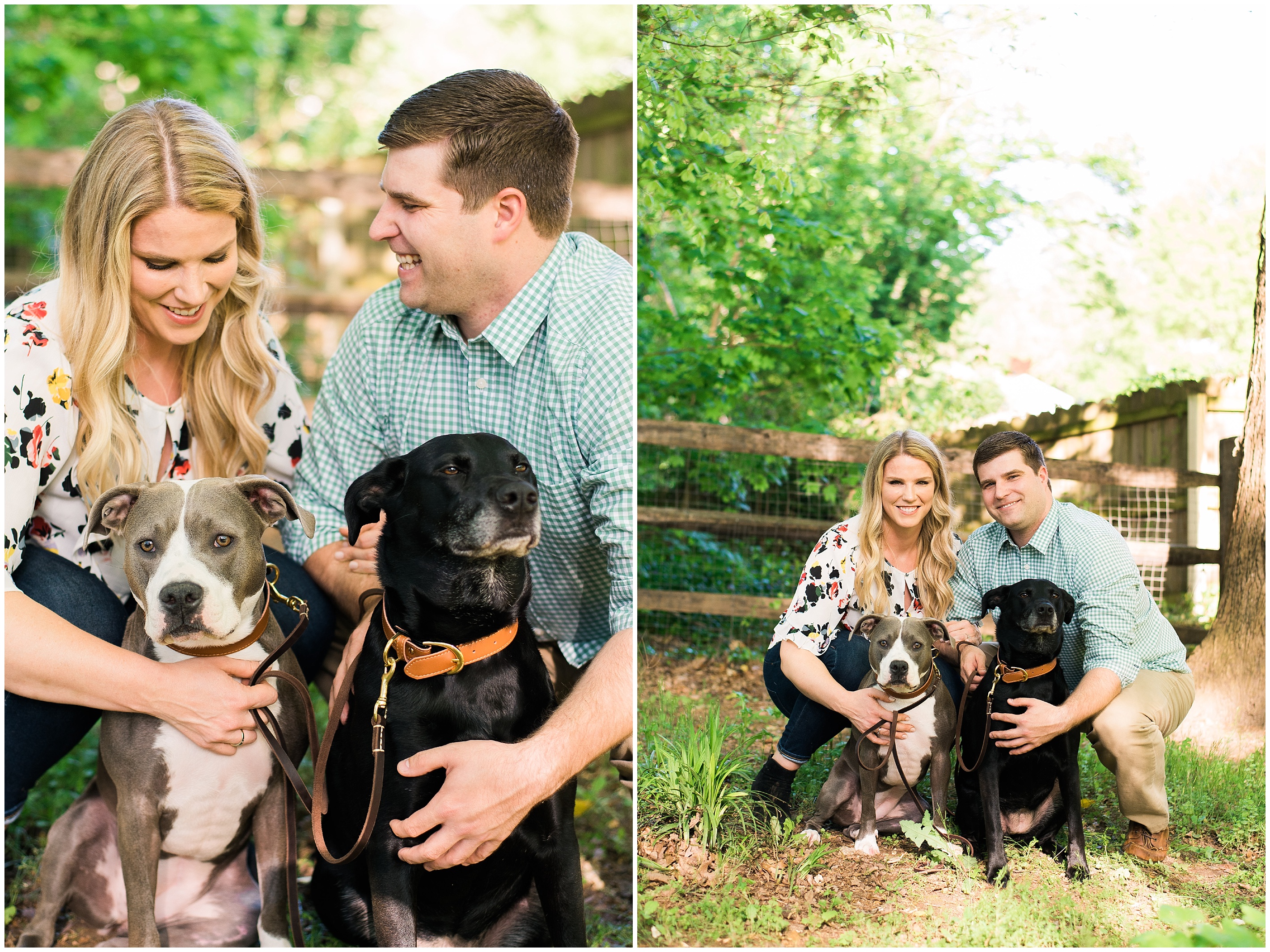 Winston Salem Colorful and Bright Engagment Session with Dogs