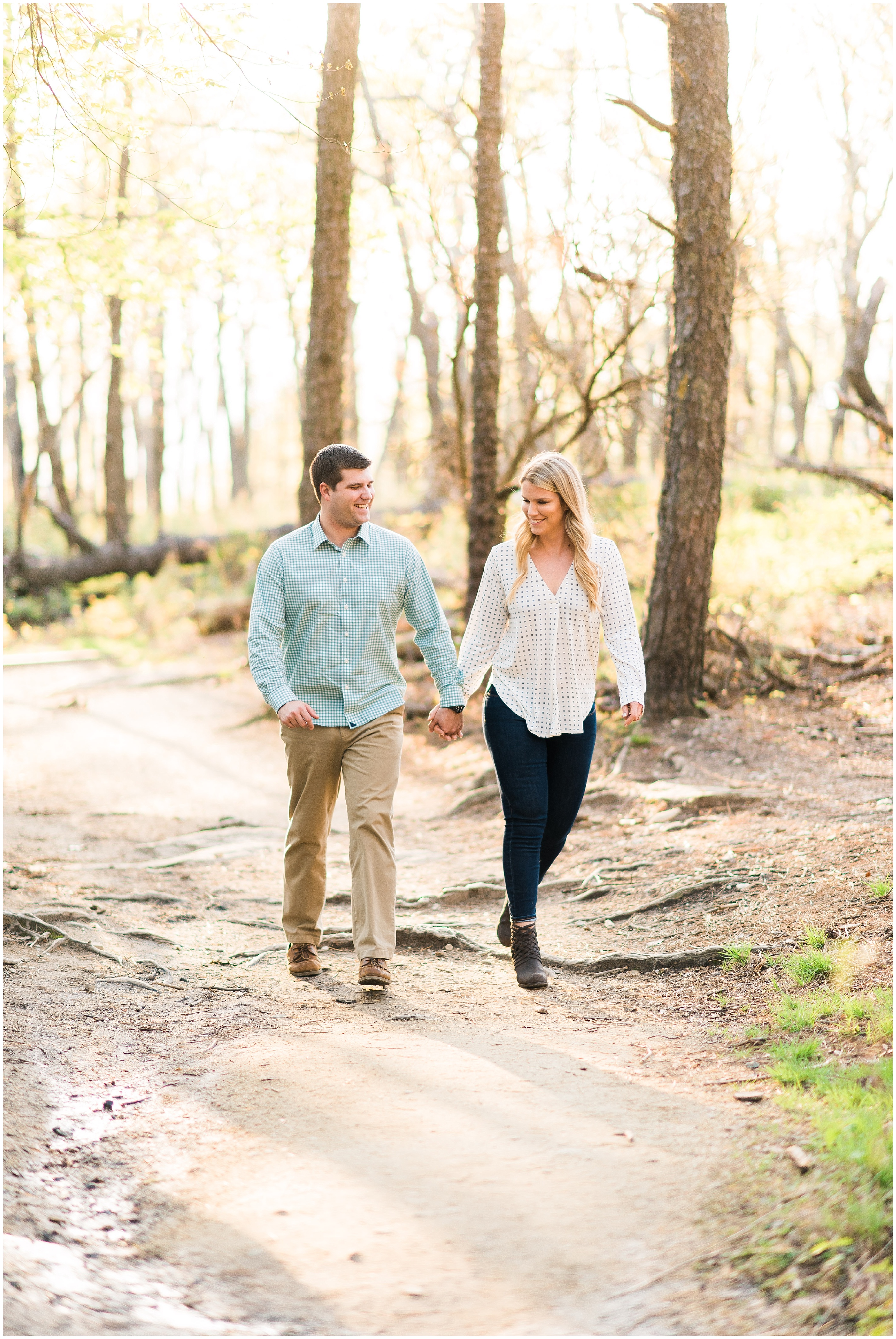 Pilot Mountain Casual Colorful Engagement Session
