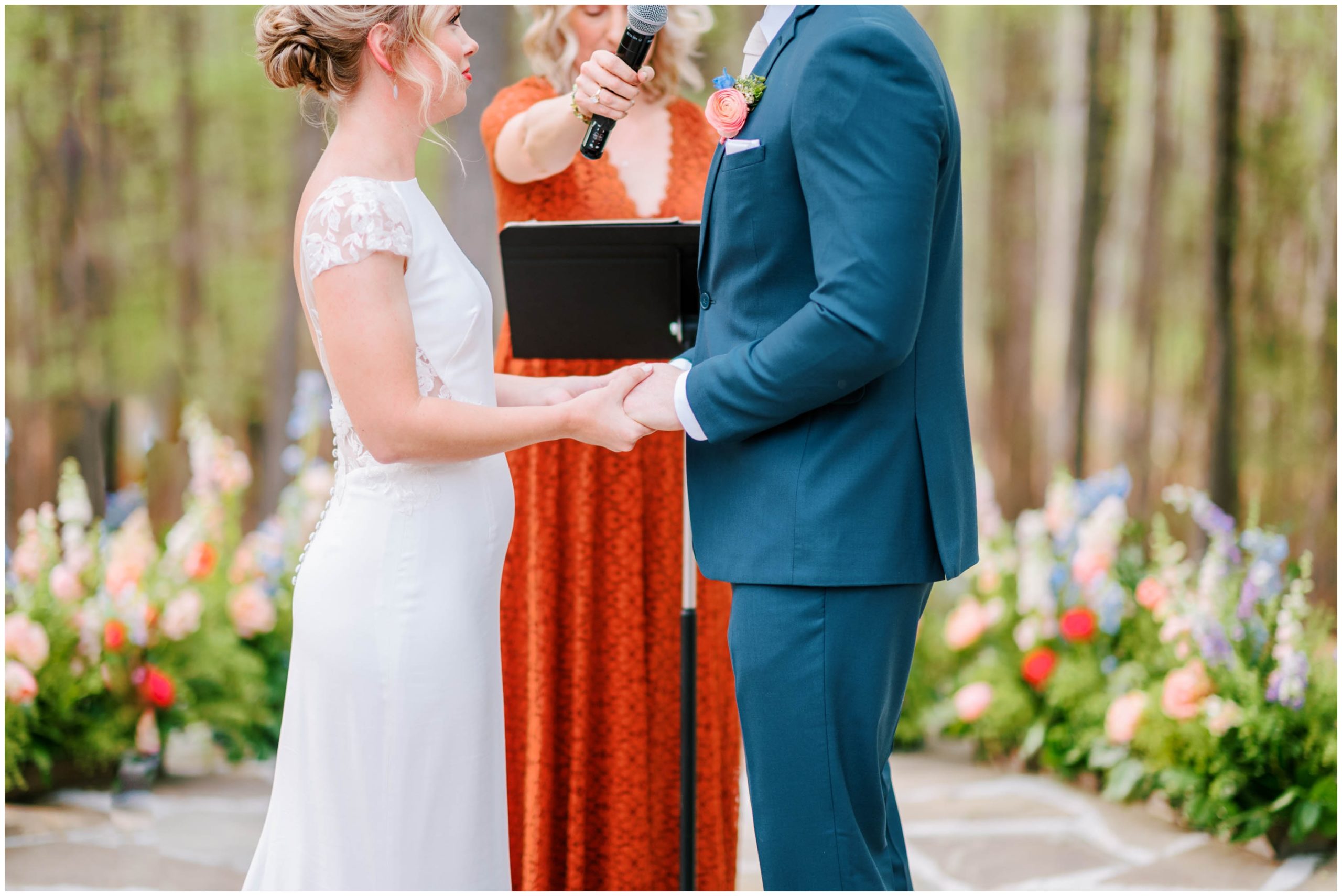 Outdoor wedding ceremony at Carolina Grove