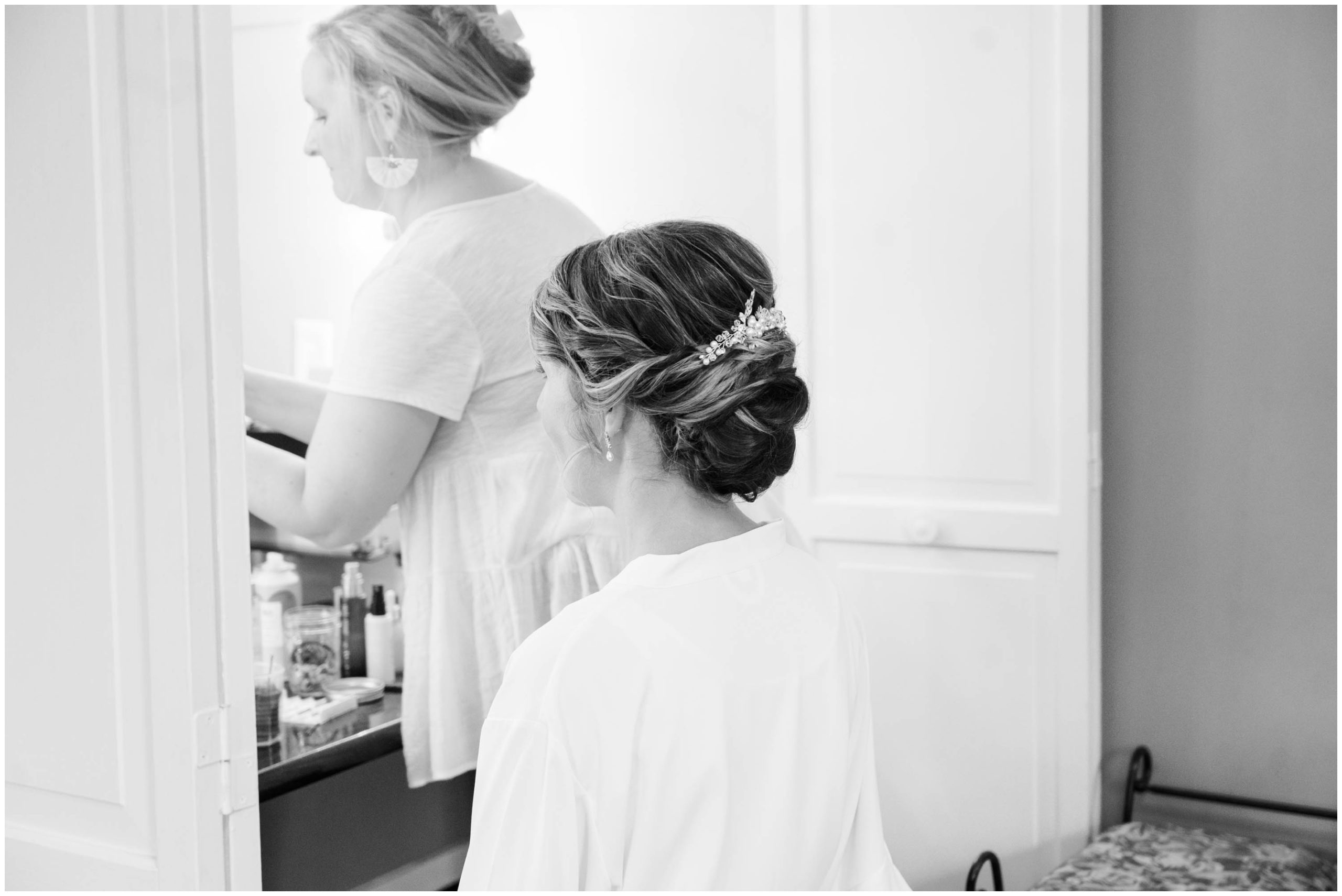 Bride getting ready for her wedding at The Sutherland