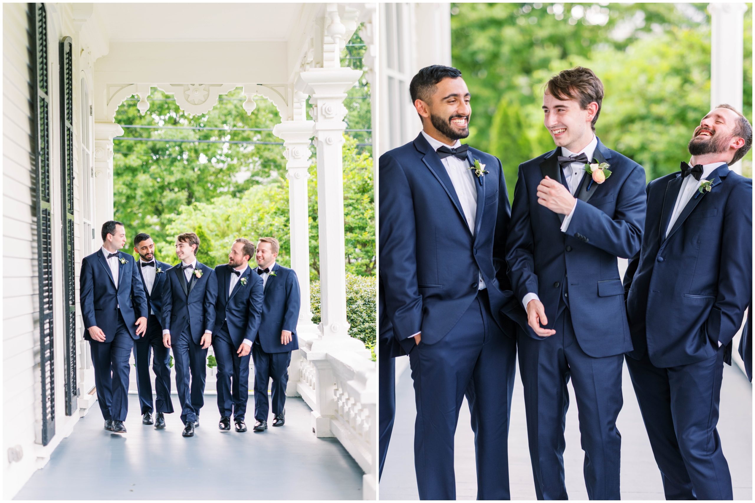 Bridal party portraits at The Merrimon-Wynne House