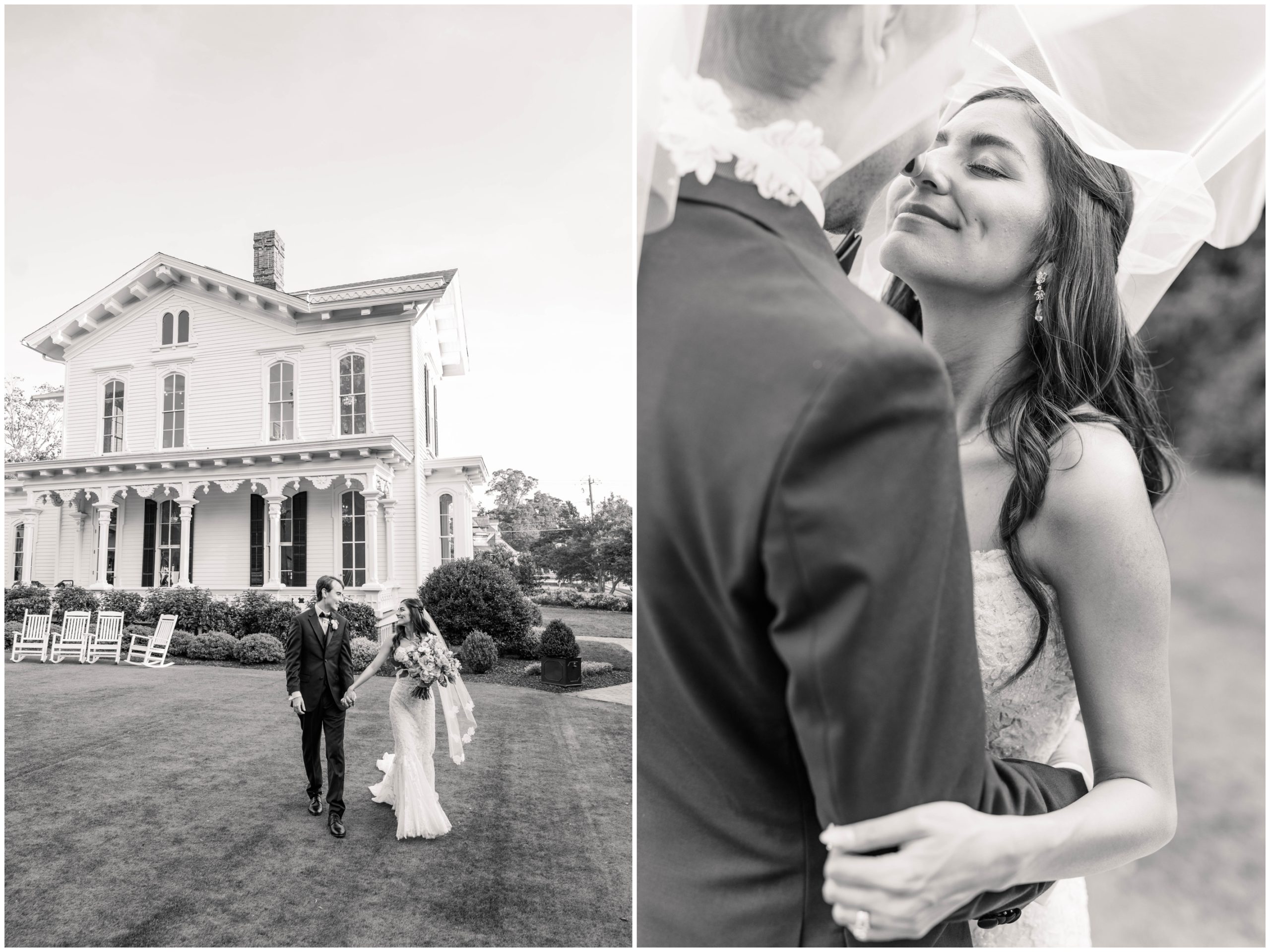 Bridal portraits at The Merrimon-Wynne House