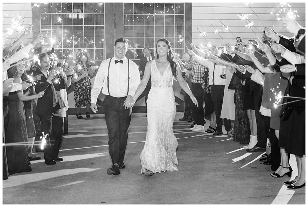 BRIDE AND GROOM SPARKLER EXIT AT THE WALNUT HILL