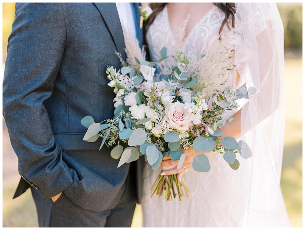EUCALYPTUS AND BLUSH WEDDING BOUQUET AT THE WALNUT HILL