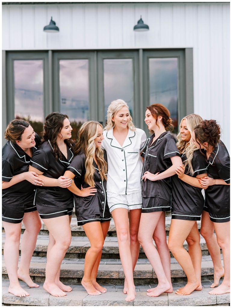 Bridal party at the evermore farms