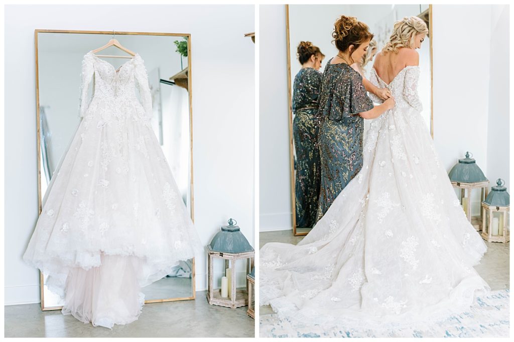 bridal dress at the evermore farms