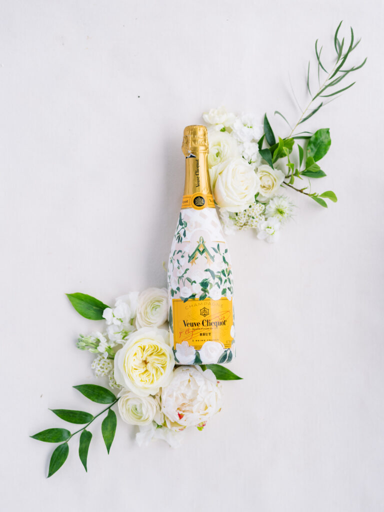 custom made painted champagne bottle by Ashley Triggano 